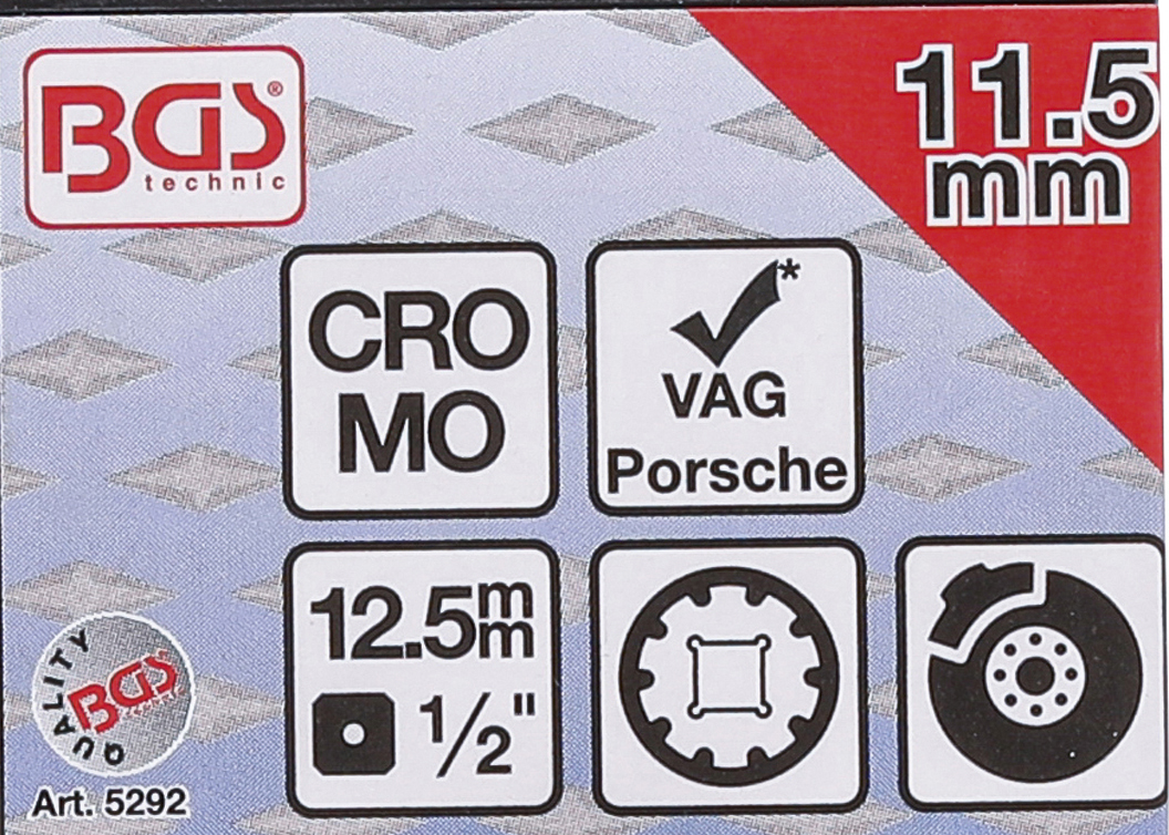 Hlavica na brzdové strmene kotúčových bŕzd, 10-hran, pre VAG a Porsche, 11,5 mm