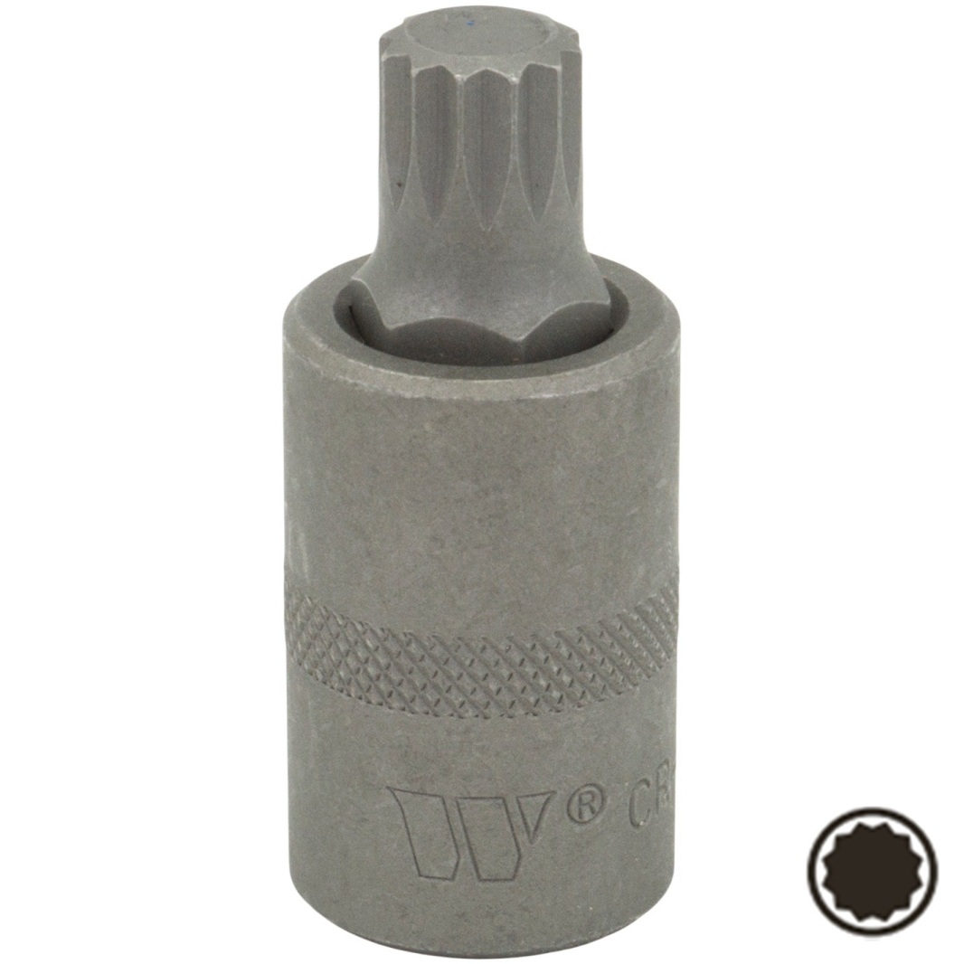 Hlavica zástrčná 3/8", XZN-profil M8, S2 oceľ s čiernym oxidovým povrchom, Welzh 4054-M8-WW