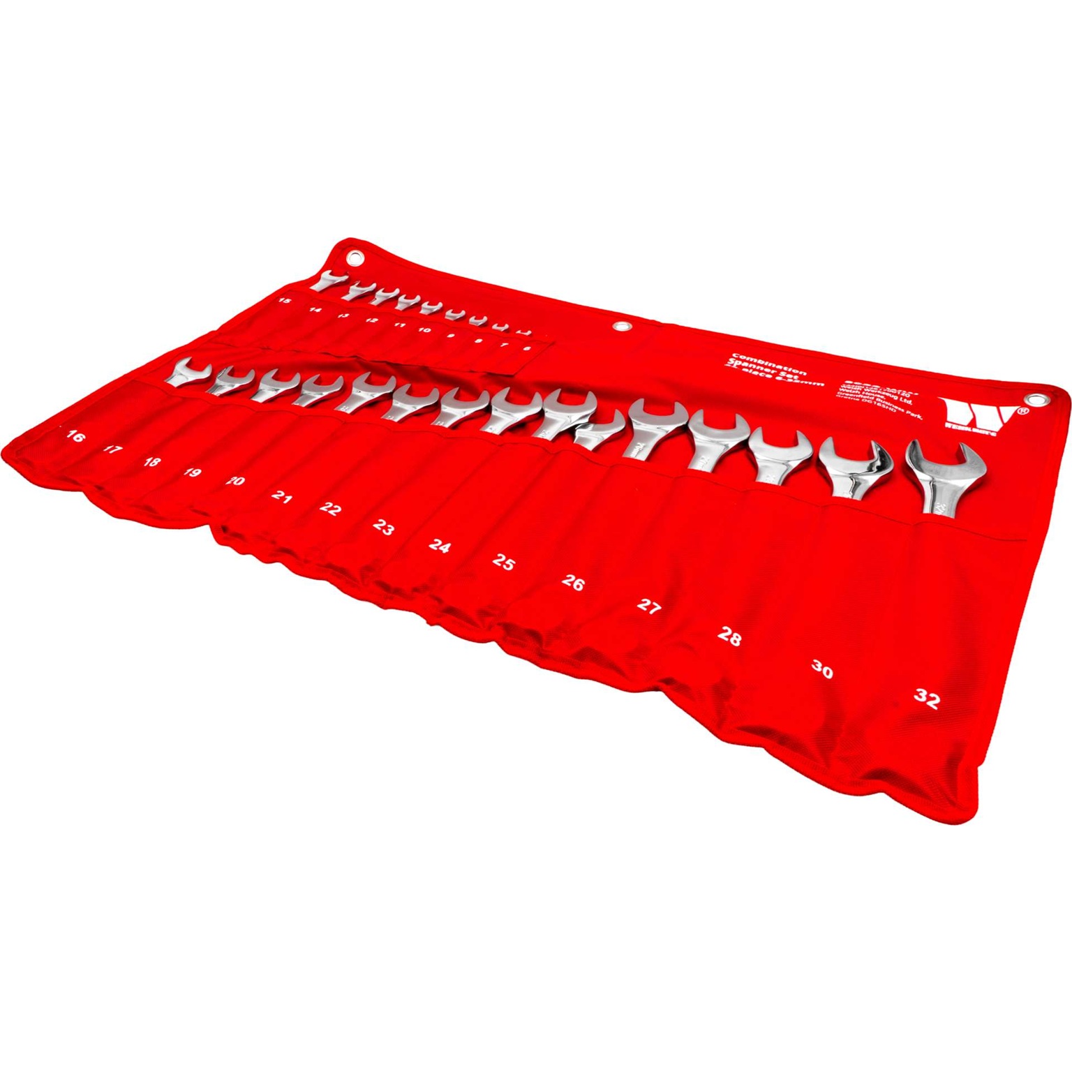 Kľúče očkoploché, 6 - 32 mm, modul aj taška, 25 dielov, Welzh 8032-WW