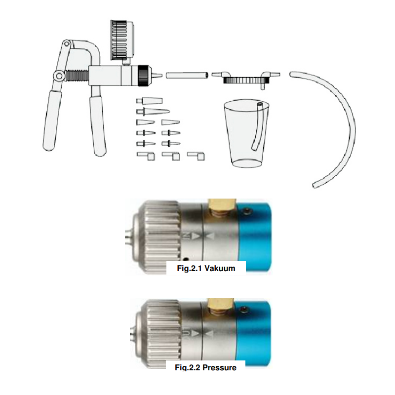 Pumpa vákuová / tlaková, na meranie podtlaku / tlaku, -0,8 - 4 bar, BGS 8067