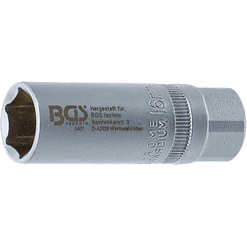 Hlavica na zapaľovacie sviečky, 6-hran, 1/2", 16 mm, BGS 2401