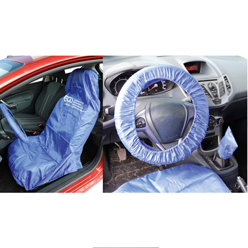 Poťahy ochranné na volant, sedadlo a riadiacu páku, univerzálne, polyester