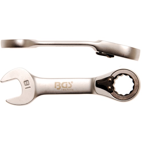 Kľúč očkoplochý račňový, krátky, prepínací, 18 mm, BGS 30718