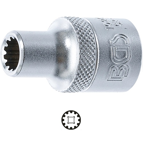 Hlavica nástrčná 1/2", Gear Lock, 8 mm, BGS 10208