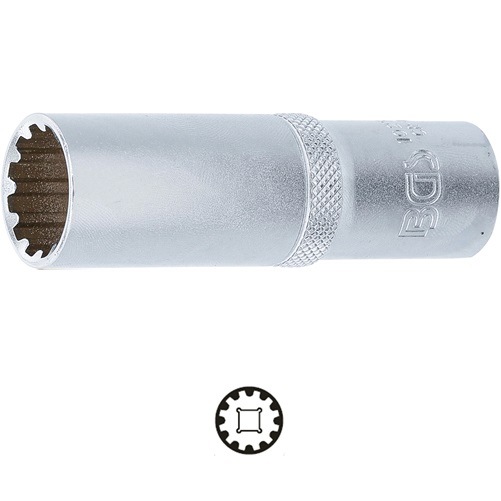 Hlavica nástrčná, Gear Lock, predĺžená, 1/2", 17 mm, BGS 10257