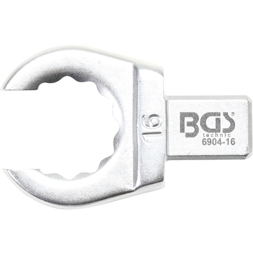 Kľúč nástrčný očkový, otvorený, 16 mm, 4-hran 9 x 12 mm, BGS 6904-16