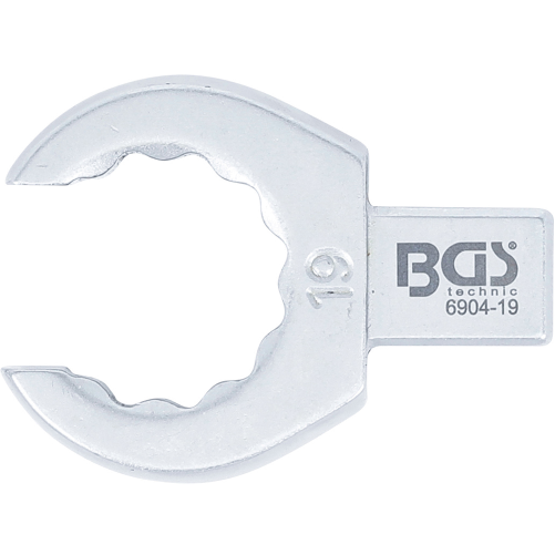 Kľúč nástrčný očkový, otvorený, 19 mm, 4-hran 9 x 12 mm, BGS 6904-19