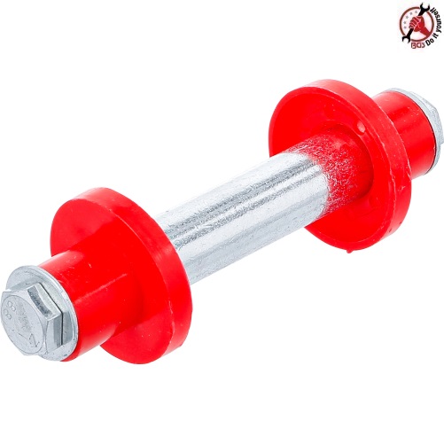 Náprava pre koliesko tlačného vozíka, 128 mm, Ø 20 mm, s 2 dištančnými objímkami, BGS 81951