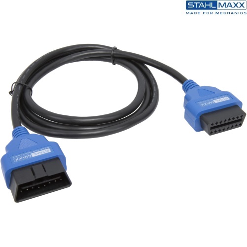 OBD2 predlžovací kábel / 16-kolíkový adaptérový kábel - 1,5 m OBD2 pre konektor / zásuvku, STAHLMAXX 120477
