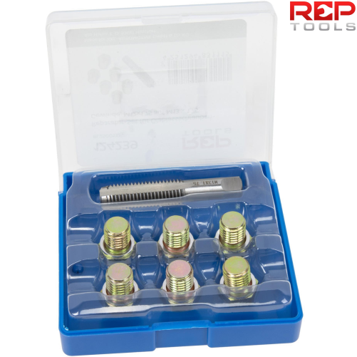 Sada na opravu závitov olejových vaní, z M12 x 1,75 na M13 x 1,75, REPTOOLS 124239