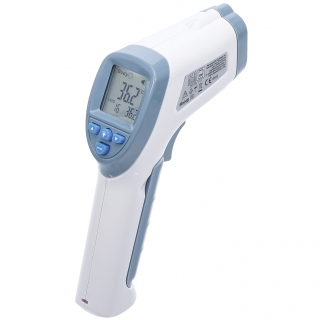 Teplomer čelový, bezkontaktný, infračervený, meranie tela a predmetov, 0 - 100°C