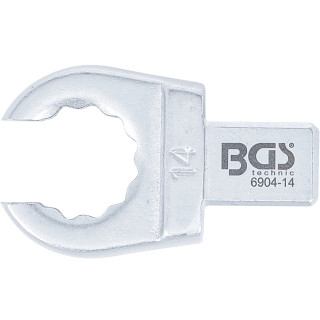 Kľúč nástrčný očkový, otvorený, 14 mm, 4-hran 9 x 12 mm, BGS 6904-14